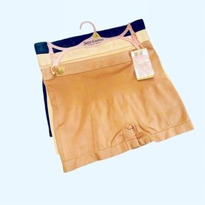 New Juicy Couture 3-Pack Nylon, Spandex Seamless Shaping Bike Shorts/Shapewear
